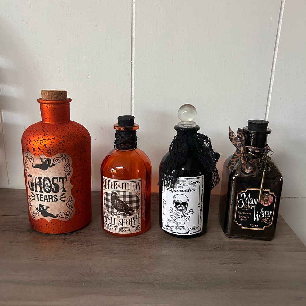 Set of Decorative Potion Bottles